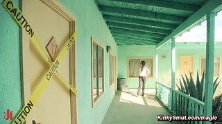 Motel owner butt sex fucks bound detective