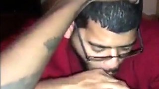 Big Black Cock Blowjob by Amateur Dick Gobbler