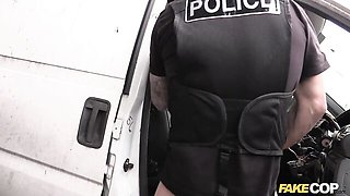 Fake cop with a big cock fucked a curvy girlfriend Busty Blonde