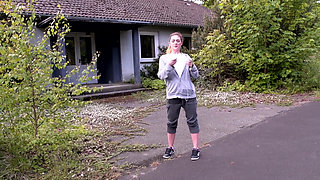 Sexy couple gets into the outdoor sex right after their daily routine,yoga and jogging