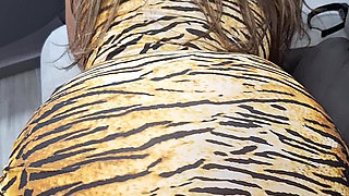 Big-bootied Latina in a Tight, Sexy Dress Gives a Great Blowjob and Gets Fucked Doggy Style!