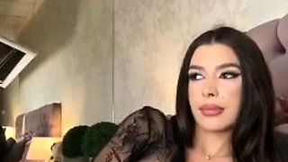 Hot brunette from squirt masturbating on webcam