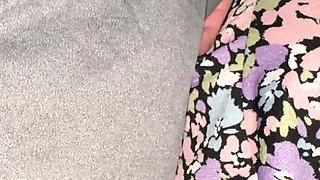 Big-assed Woman Touches a Stranger's Erect Penis. Flash Dick!!