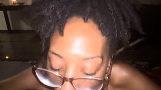 Real POV amateur sucking and blowjob with emo teen