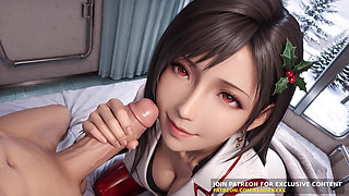 3D Animation: Nurse Tifa Can't Wait for Christmas - Your Special Holiday Checkup POV Uncensored Hentai
