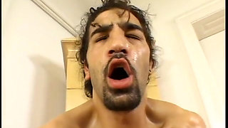 Triple penetrated petite young brunette craves big dicks and hot cum