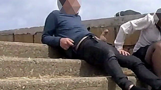French Teacher MILF Public Blowjob Voyeur Near Nude Beach Amateur Student Extreme Cumshot