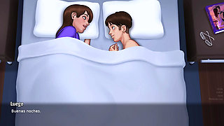 I walked into my landlady's bed and she asked me to make love to her all night - summertime saga
