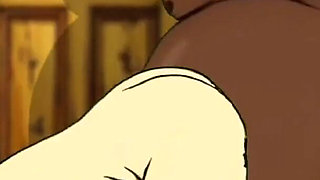 Valentine's Day. Cartoon in Which a Wife Is Fucked in a Public Toilet