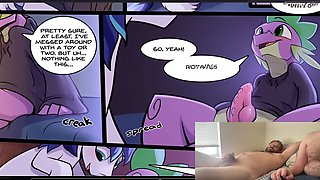 Sucking cock, sex comic, furry yiff