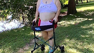 BBW Nurse Vicki Is Taking a Stroll in Her Hello Kitty Bathing Suit a Bikini! What Else Does She Do!