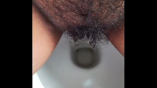 Desi Aunty Pissing in Bathroom & Squirting Orgasm with Loud Moaning - Indian Maid Fingering