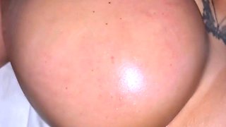 Perfect ass brunette sucing and banging POV