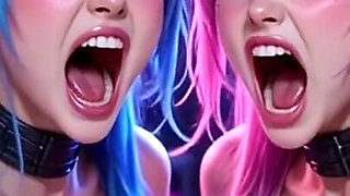 Two Lovely Girls Bounce Boobs, Ai Animation