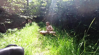 In Sight of the Road Rough Fap with Cumshot on Belly