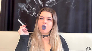 Worship My Smoke: BBW Goddess Puffs Cig & Vape