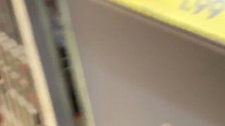 Extreme risky handjob in supermarket an wiped cum on product :p !