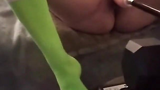 Machine Fucked Missionary While Giving Blowjob (260101a1.1) (1of2)