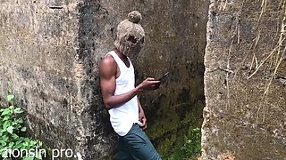 Big Black Ass Fucked Hard in Abandoned Building - Zion Pounds Fat Booty Outdoor