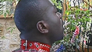 Latex MILF Dominates with Chain Leash and Dripping Oral