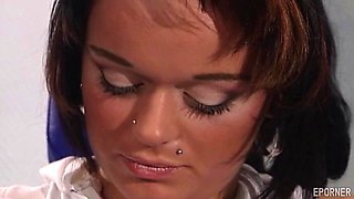 Brunette Takes Rough Gym Pounding