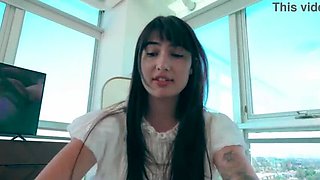 Step Sister Breeding - Religious Brunette Gets Face Fucked & Deep Throat POV