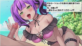 [02 Hentai Game Isekai Beach.2d Animation Of A Handjob On An Outdoor Beach