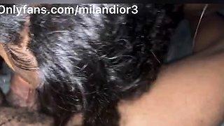 Milan Dior Blowjob With Handjob In The Car