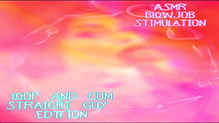 AUDIO ONLY - ASMR blow job stimulation for straight guys loop and cum edition