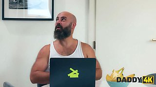 Daddy4k. Big Tits teen lady cheats on her bf with his dad in front of him