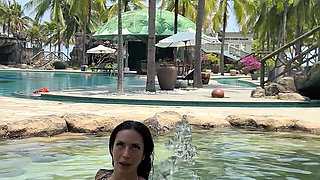 Boobs Flashing Outdoor, Ahegao, Spit, Getting Wet