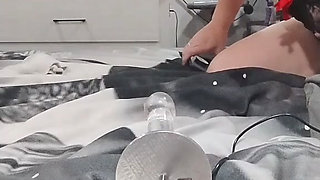 POV View of Behind My Fucking Machine Stretching My Pussy