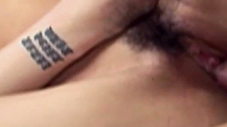 Mature Brunette MILF Spreads Hairy Pussy for Deep Fingering