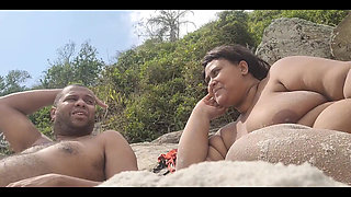 Aprico Nudist Beach Showing off My Big Pussy and Everyone Staring