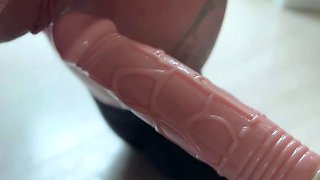 The blowjob ended with a fucking machine fucking my pussy