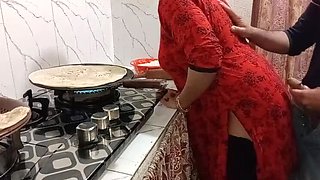 Desi Indian Step Mom Fucks Hard in Kitchen - QueenbeautyQB HD