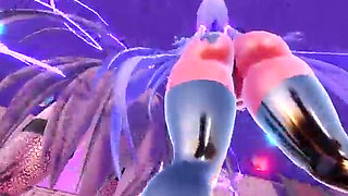 Girls nude dance. 3d animation