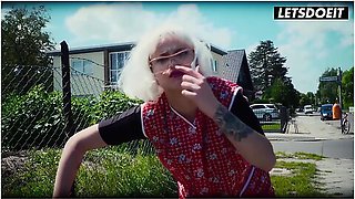 Kinky German Granny In Cosplay Bends Over Outdoors... What She Does Next Will Make You Rock Hard