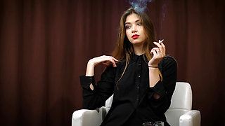 Cute Girl Irina Is Enjoying a Marlboro Red in Her First Smoking Video Ever (hd)