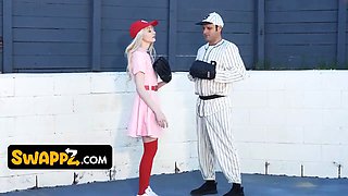 Their horny, young stepdaughters don't want to have fun baseball! they want a four-way