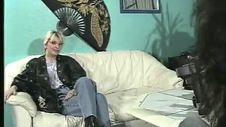 Retro Teen From the Street with Glasses and Short Blonde Hair