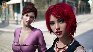 Adult visual novel featuring a hot brunette with big tits and an erotic storyline