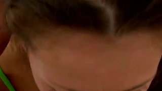 Oiled teen cant resist cock in her ass after an oiled massage