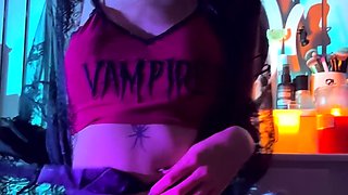 Curly Blonde Teen Records Solo Dildo Masturbation More at