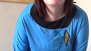 Striptease in Star Trek Cosplay Nurse Uniform