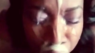 Ebony Amateur's Massive Facial