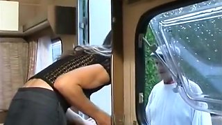 Grandpa Visits His Favorite Whore Who Washes Him With A Glove Before Fucking!