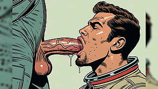 Gay Astronaut Sucking Comic Art