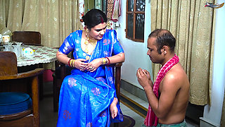 Desi Malkin Hardcore Sex with Her Servent at Dinning When She Was Alone at Home Full Movie ( Hindi Audio )