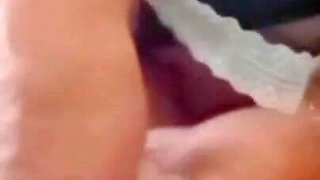 Huge Dildo in Mature Granny's Tight Pussy